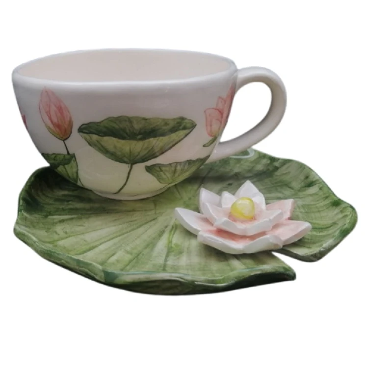 ست فنجان و نعلبکی سرامیکی هیوا مدل نیلوفر 2 کد 8144964