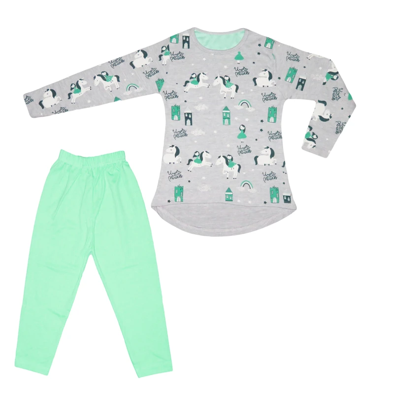 ست تی شرت و شلوار دخترانه مدل 0056