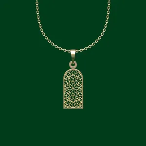 گردنبند طلا 18 عیار زنانه مدوپد مدل هندسی کد FF2-1-1008