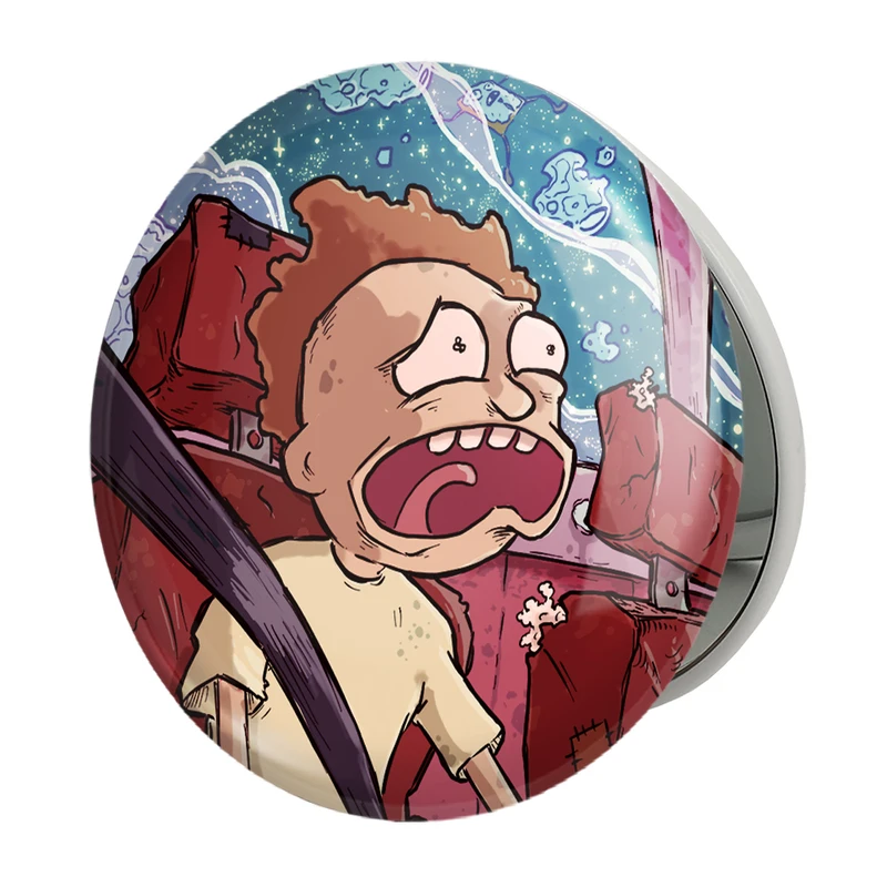 آینه جیبی خندالو طرح انیمیشن ریک و مورتی Rick and Mort مدل تاشو کد 26393 