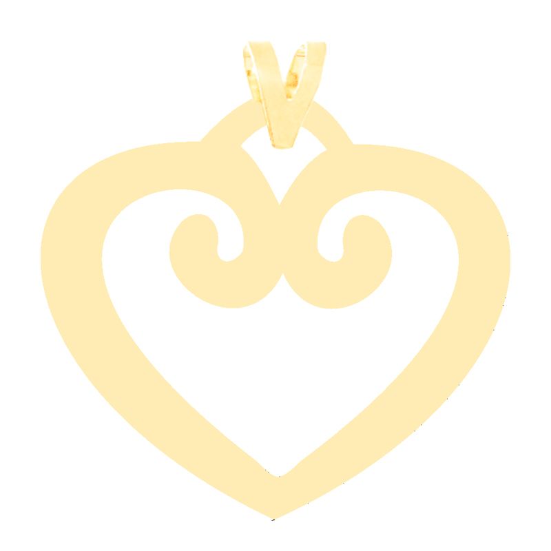 آویز گردنبند طلا 18 عیار زنانه کرابو طرح قلب مدل Kr3392 -  - 1