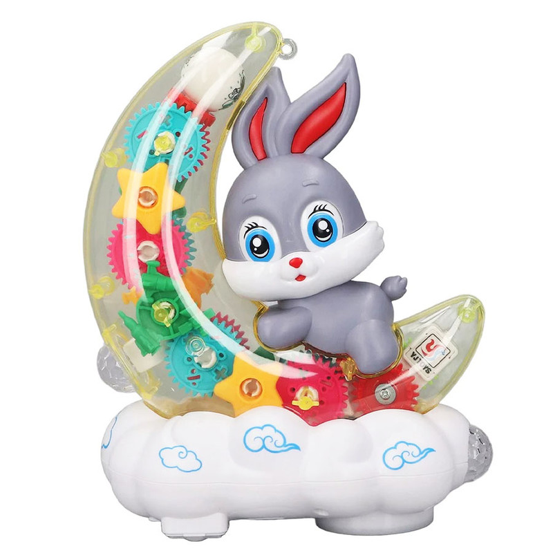 اسباب بازی مدل خرگوش چرخ دنده ای طرح ماه کد YJ-3043