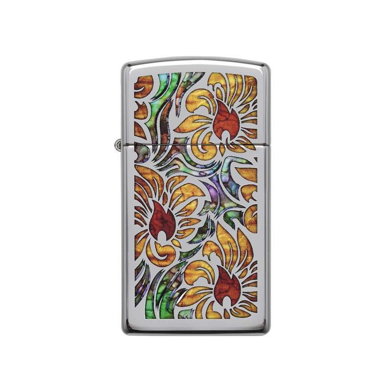 فندک زیپو مدل Slim Fusion Floral Design کد 29702 