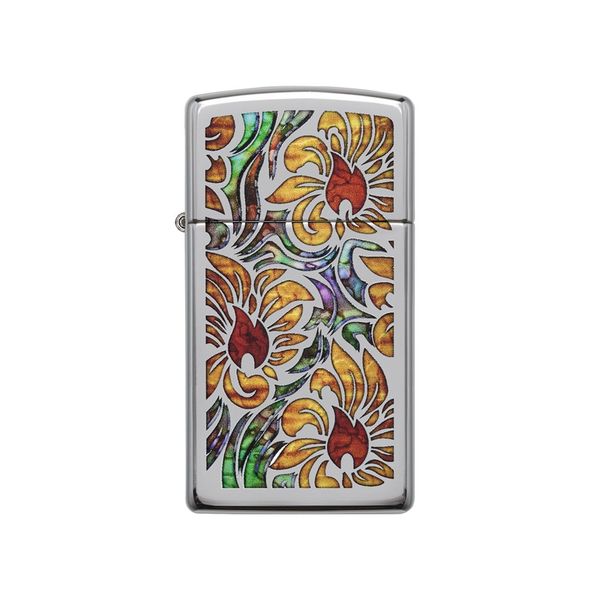 فندک زیپو مدل Slim Fusion Floral Design کد 29702 فندک زیپو مدل Slim Fusion Floral Design کد 29702
