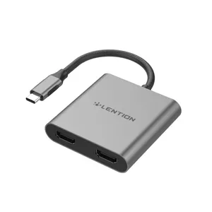  مبدل USB-C به HDMI/VGA لنشن مدل C53S