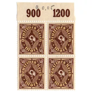 تمبر یادگاری مدل 30 مارک آلمان رایش بسته 4 عددی