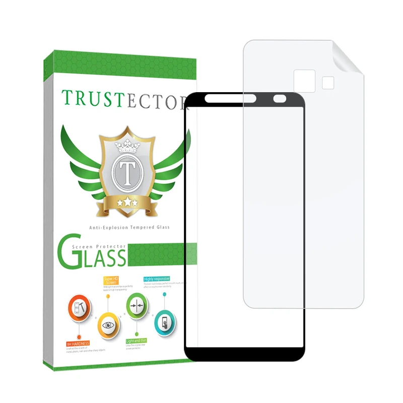 محافظ صفحه نمایش سرامیکی مات تراستکتور مدل MCERAMNANOT مناسب برای گوشی موبایل سامسونگ Galaxy J4 Plus به همراه محافظ پشت گوشی