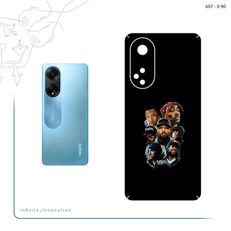 برچسب پوششی ماهوت مدل Great Rappers Digital Art مناسب برای گوشی موبایل اپو A98