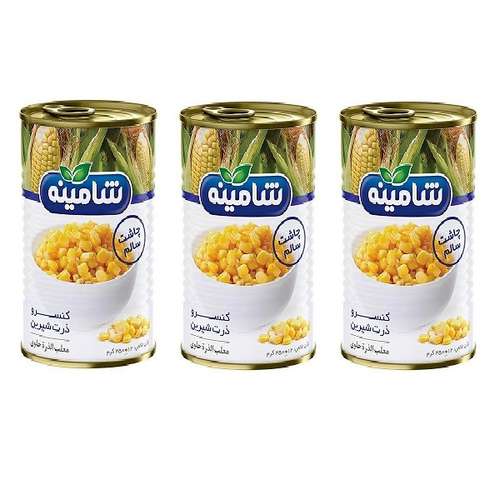 کنسرو ذرت شیرین شامینه - 350 گرم بسته 3 عددی