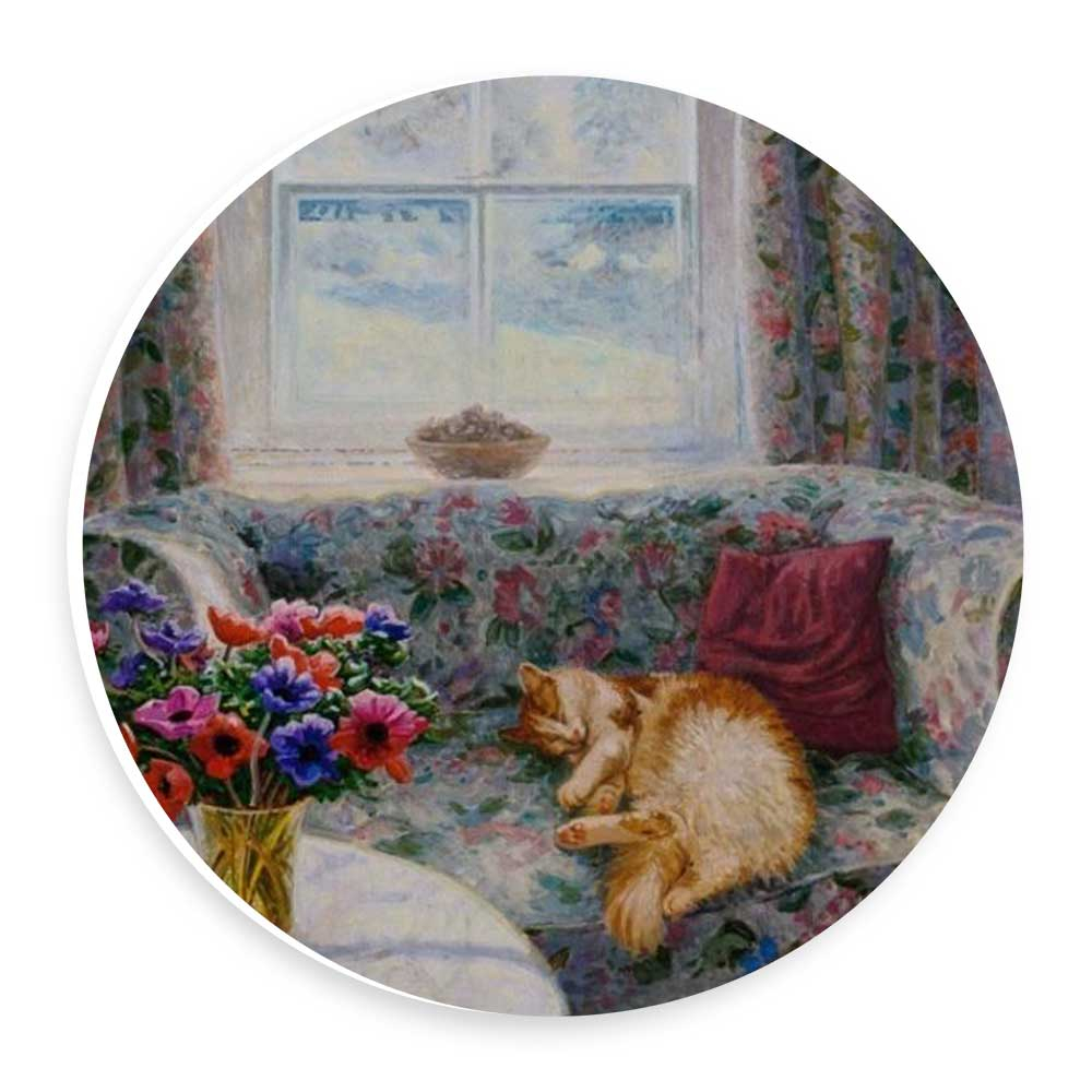 دیوارکوب طرح گربه روی مبل مدل wtb916