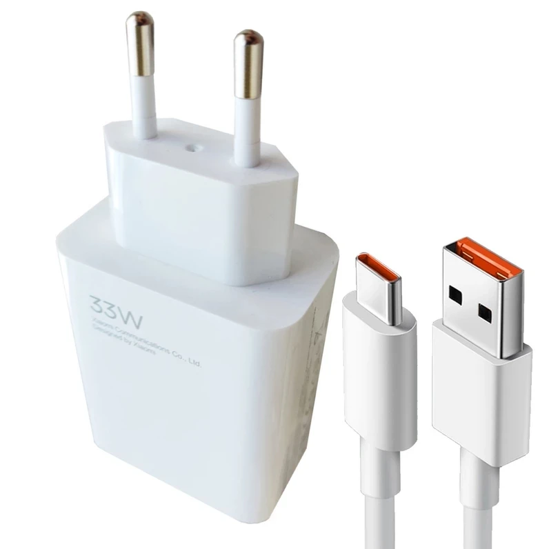 شارژر دیواری 33وات مدل Poco X3 pro به همراه تبدیل USB-c