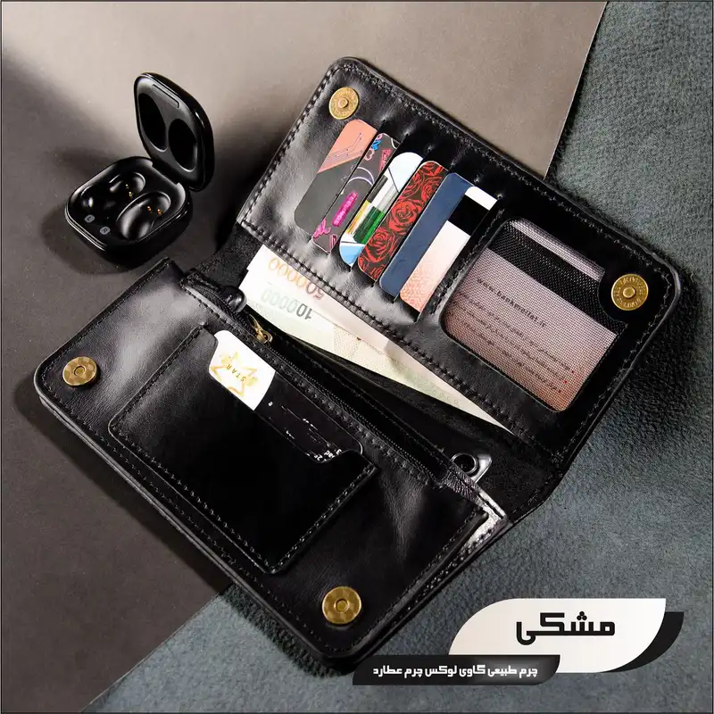 کیف پول چرم عطارد مدل K15