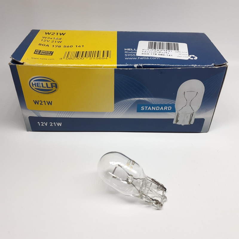 لامپ خودرو هلا مدل W21W بسته 10 عددی