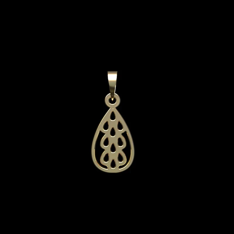 آویز گردنبند طلا 18 عیار زنانه وی وی گلد گالری طرح هندسی کد S53
