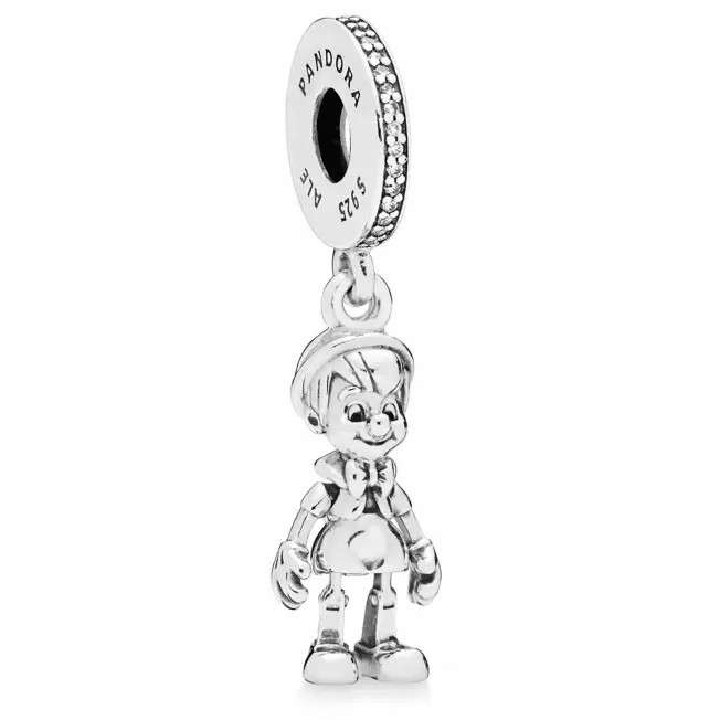 آویز گردنبند و دستبند نقره زنانه پاندورا مدل Pinocchio