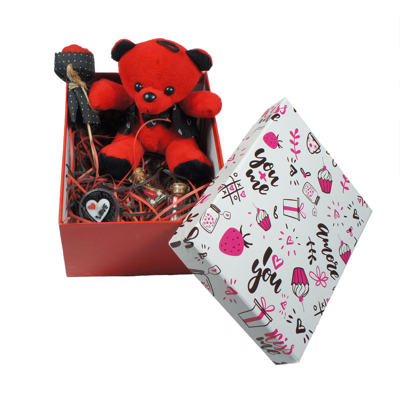 ست هدیه روز عشق مدل خرس کد TAN مجموعه 7 عددی