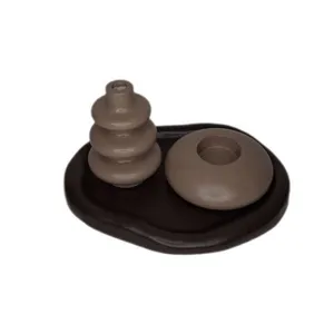 ست گلدان و جاشمعی بتنی کد 44 به همراه سینی 