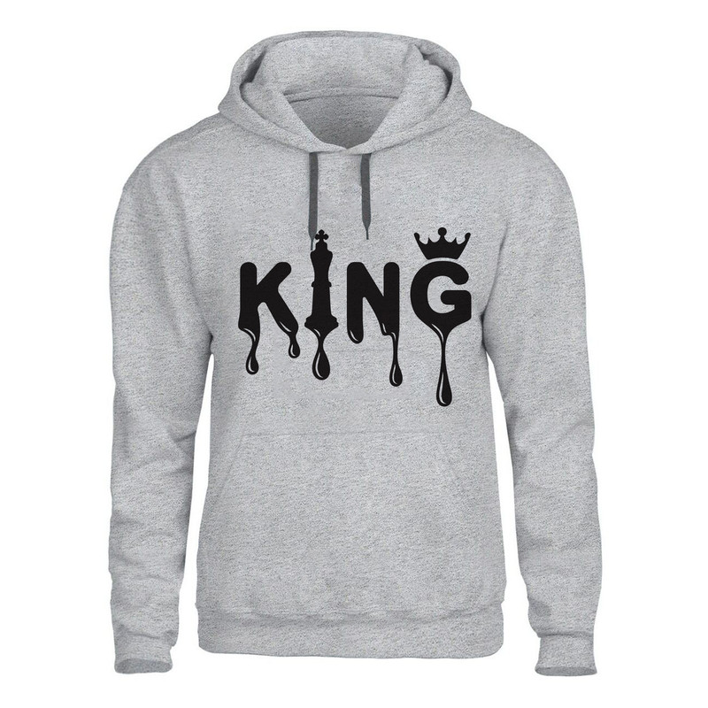 هودی مردانه مدل KING کد J226 رنگ طوسی