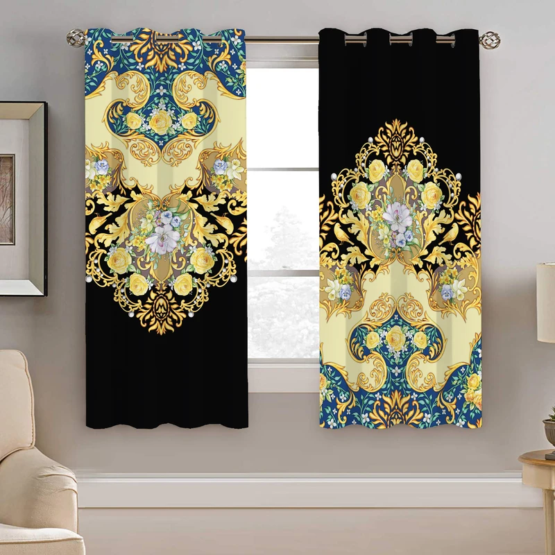 پرده نیروانا طرح سنتی مدل هازان کد 8953 سایز 140×200 سانتی متر