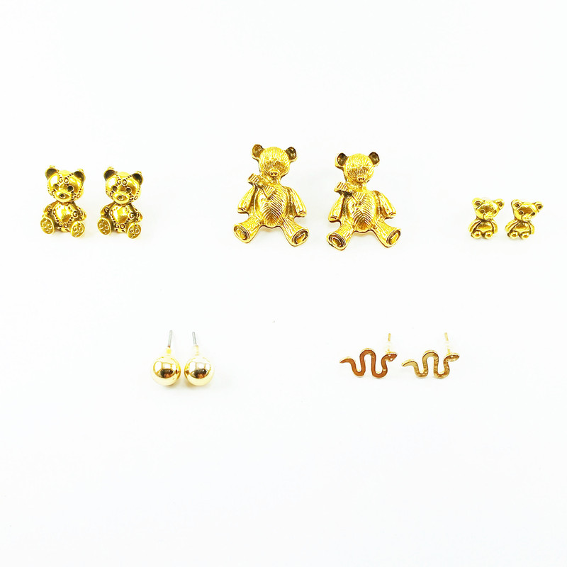 گوشواره زنانه مدل P13 مجموعه 5 عددی