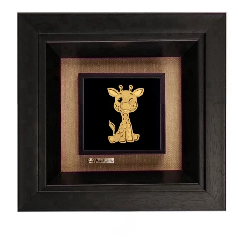 تابلو طلاکوب زرکات طرح زرافه مدل F216