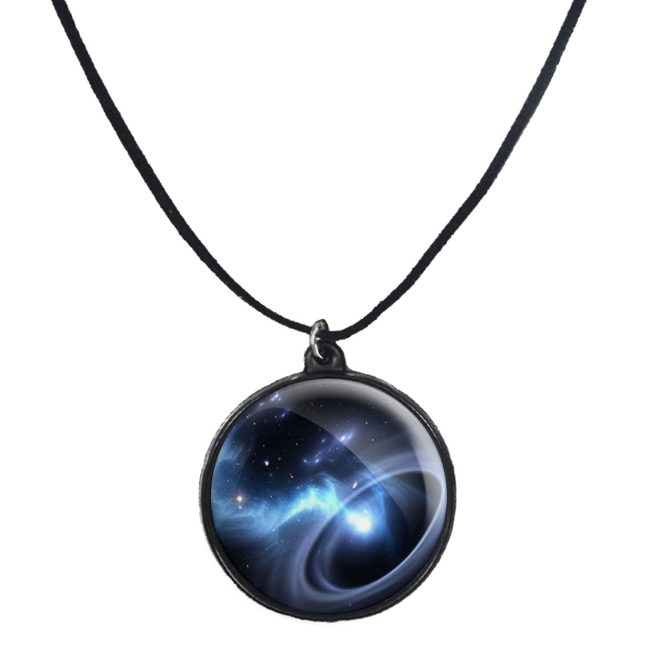 گردنبند پرمانه طرح سیاه چاله ها کد pmb.25882 مدل دو طرفه