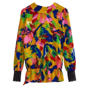 بلوز آستین بلند یقه ایستاده زنانه مدل