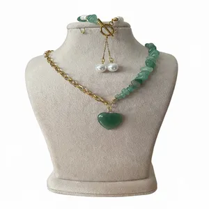 نیم ست زنانه مدل سنگ آونتورین چیپسی