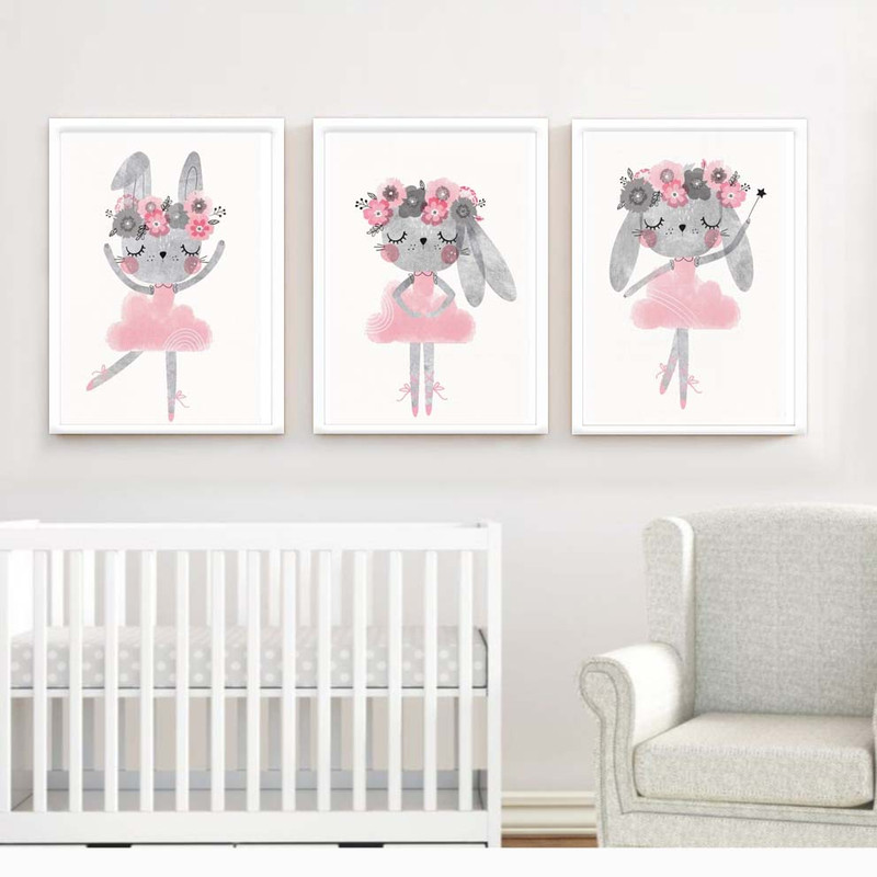تابلو کودک و نوزاد مدل خرگوش کد 53 مجموعه سه عددی