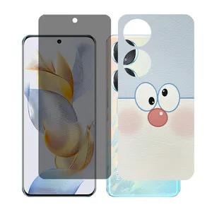 Glass together model privacy screen protector suitable for Honor 90 mobile phone with back cover sticker