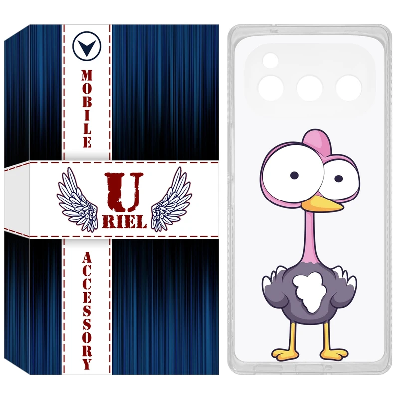 کاور یوریل مدل Clear کد 43 طرح شترمرغ مناسب برای گوشی موبایل داریا Bond