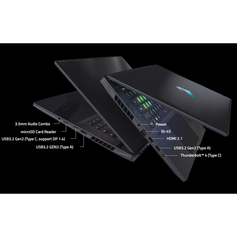 لپ تاپ 16 اینچی گیگابایت مدل AORUS 16X 9KG-i7 13650HX-16GB DDR5 4800MHz-1TB SSD-RTX4060 8GB-QHD 165Hz