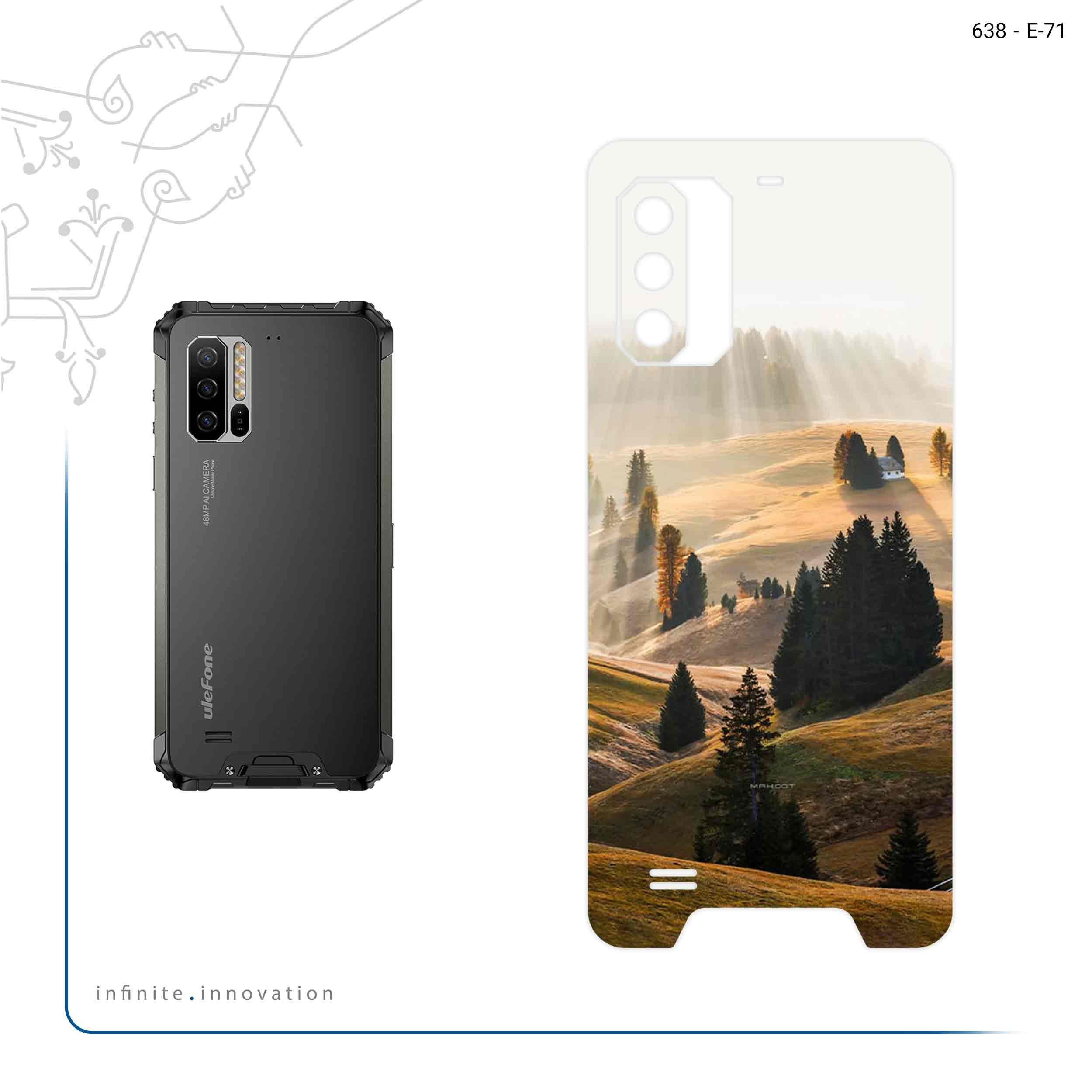 برچسب پوششی ماهوت مدل Foggy Plain مناسب برای گوشی موبایل یولفون Armor 7