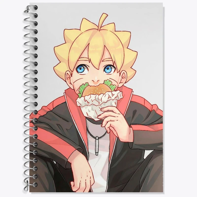 دفتر لغت 50 برگ خندالو مدل بوروتو اوزوماکی انیمه بوروتو Boruto کد 15735