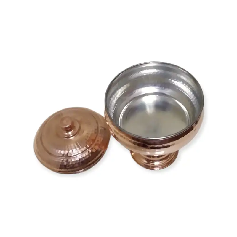 قندان مسی مدل پایه دار