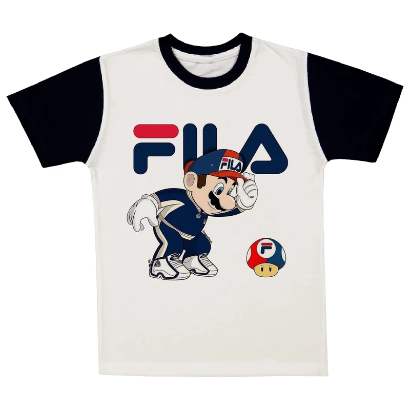 تی شرت آستین کوتاه پسرانه مدل سوپر ماریو A22