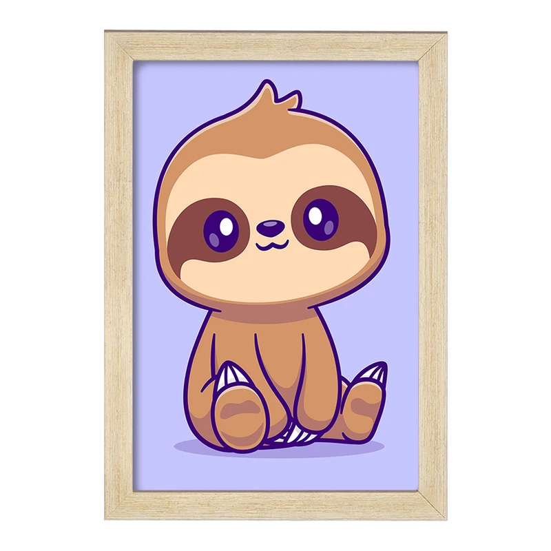 تابلو خندالو مدل حیوانات بامزه تنبل کد 29669