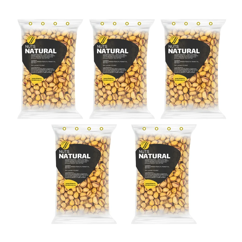 پسته کله قوچی شور نچرال - 100 گرم بسته 5 عددی