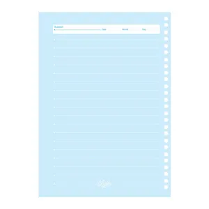 کاغذ کلاسور ۱۰۰ برگ دایان مدل رنگی  ۲۰ حلقه طرح پاستلی