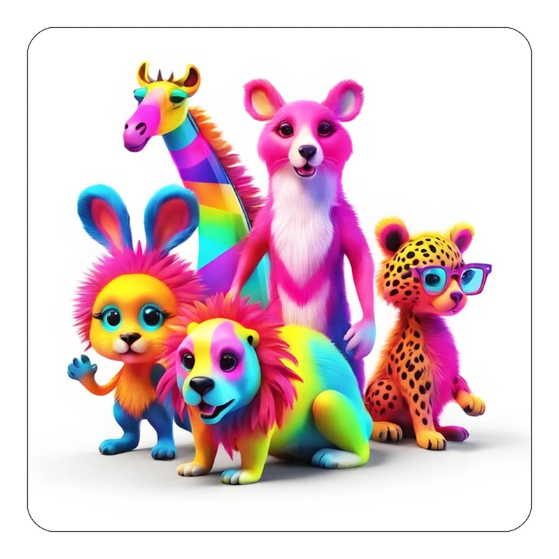 مگنت کاکتی طرح حیوانات رنگی مدل mp25216