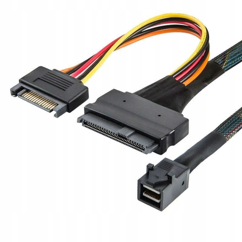 کابل تبدیل Mini SAS SFF-8643 به SAS 8639 / SATA اسمارطور مدل SM55 طول 0.5 متر