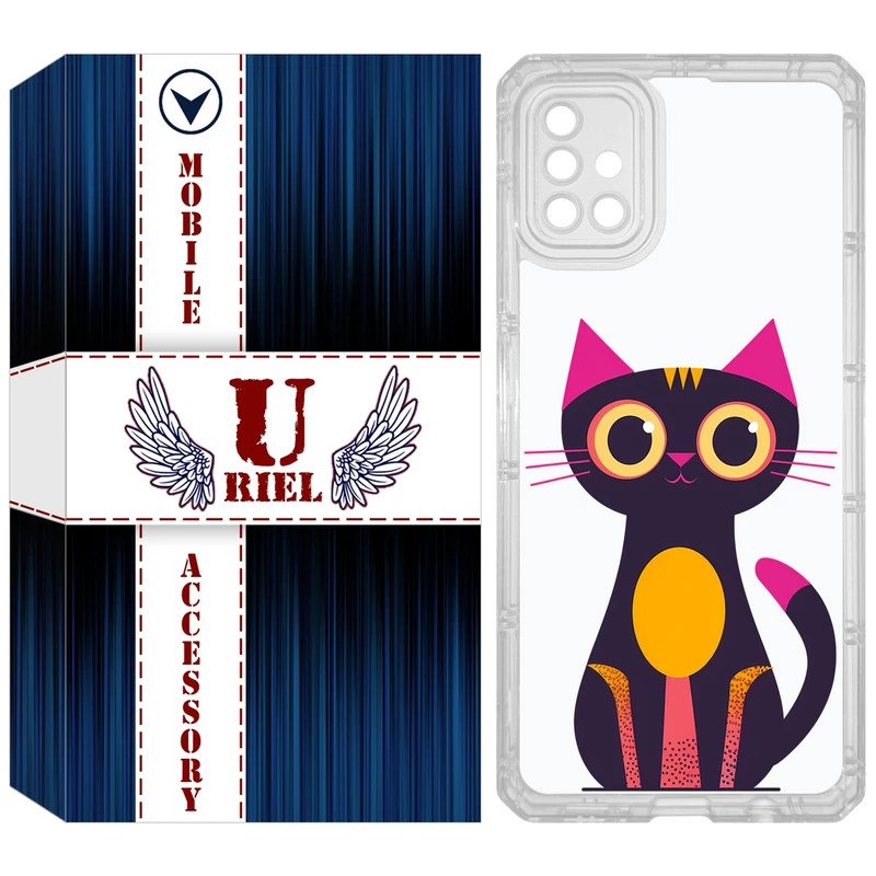 کاور یوریل مدل Clear کد 46 طرح گربه مناسب برای گوشی موبایل سامسونگ Galaxy A51