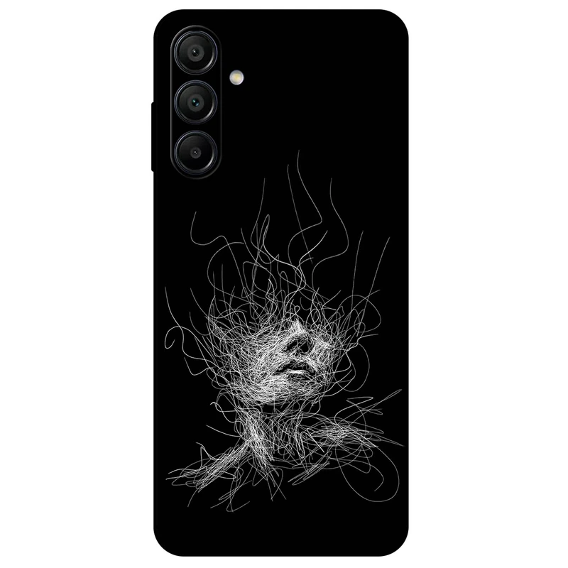 کاور مگافون طرح اسکچ صورت مدل 7423 مناسب برای گوشی موبایل سامسونگ Galaxy A15 4G