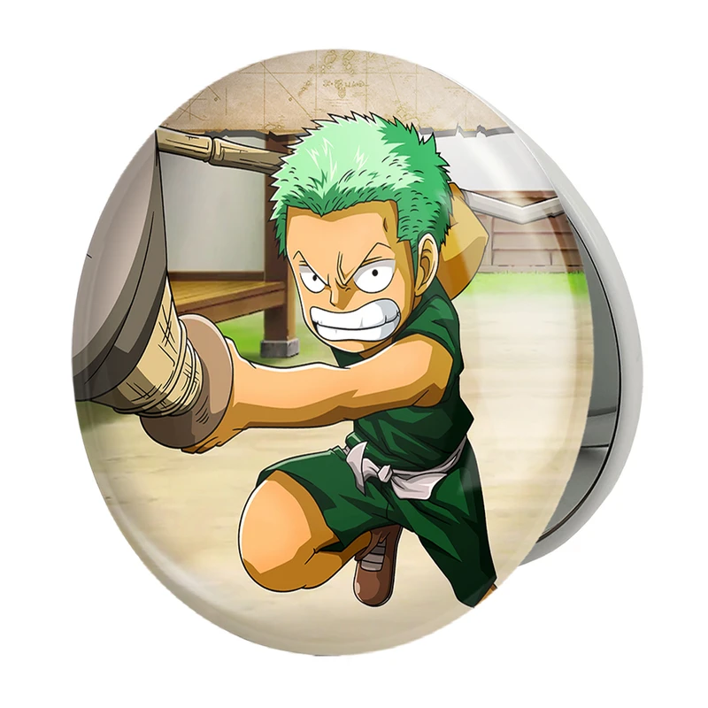 آینه جیبی خندالو طرح زورو انیمه وان پیس One Piece مدل تاشو کد 17254 