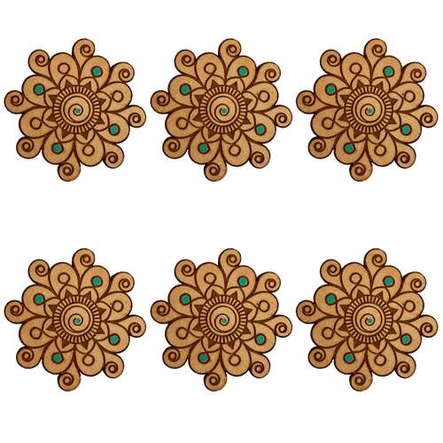 زیر لیوانی مدل روکا مجموعه 6 عددی