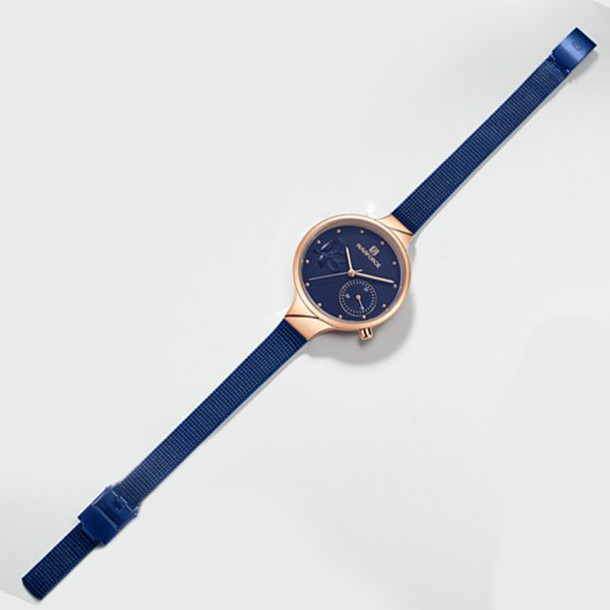 ساعت مچی عقربه ای زنانه نیوی فورس مدل N F 5001 S RG BE BE