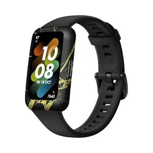 برچسب ماهوت طرح Graphite_Gold_Marble مناسب برای ساعت هوشمند هوآوی Band 7