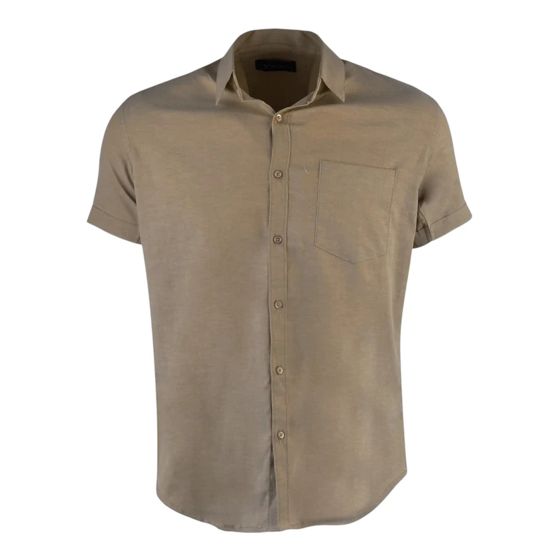 پیراهن آستین کوتاه یقه برگردان مردانه مدل MDSS-CH3002