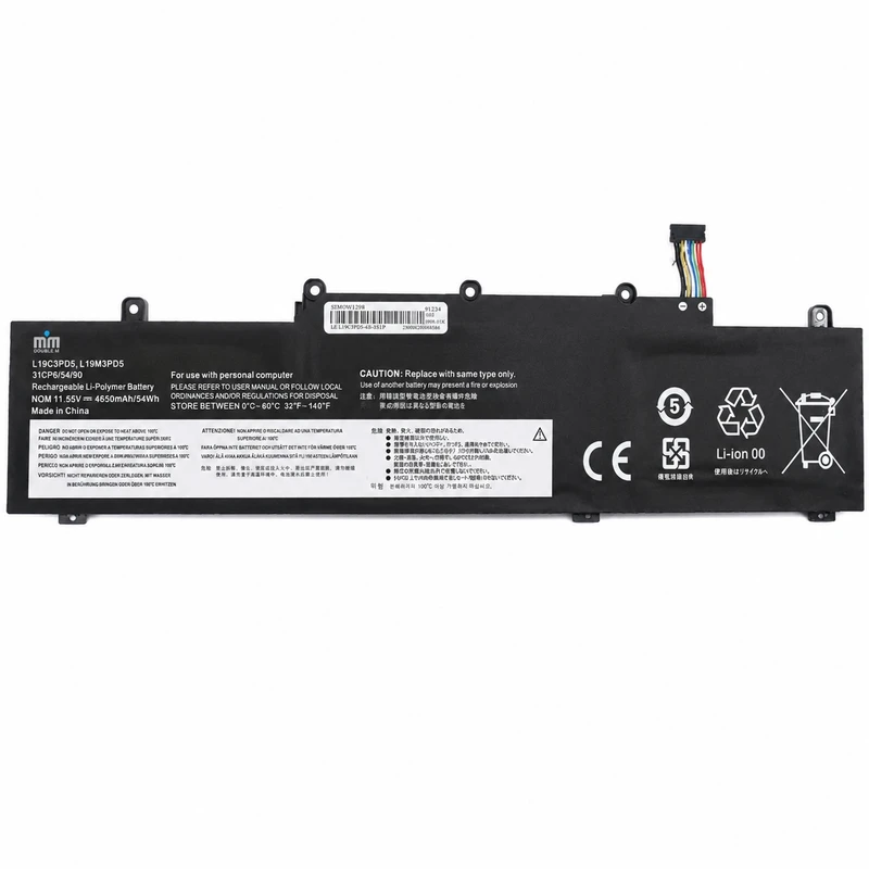 باتری لپ‌تاپ 6 سلولی دابل ام مدل L19C3PD5 مناسب برای لپ تاپ ThinkPad E14 E15		