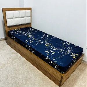 ملحفه ناتوسا مدل کشدار کد شکوفه یک نفره سایز 90x200 سانتی متر